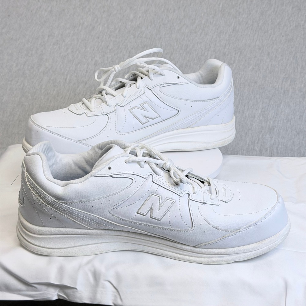 New Balance MW577WT White Leather Walking Shoes Mens 15 4E Extra Wide ABZORB